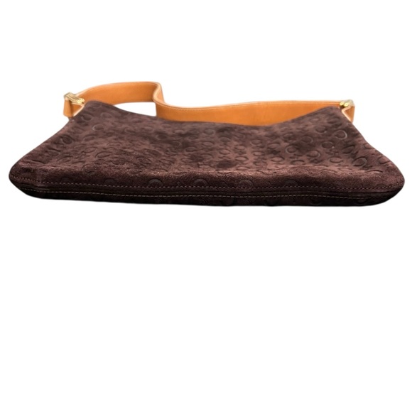 Celine Dark Brown Suede Shoulder Bag - Picture 10 of 15